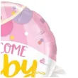 balon foliowy baby shower welcome baby rozowy qualatex 42 shp