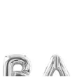 balon foliowy baby srebrny partydeco 34 ltr