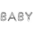 balon foliowy baby srebrny partydeco 34 ltr