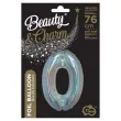 balon foliowy beauty and charm cyfra 0 holograficzna srebrny godan 28 dgt