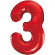balon foliowy beauty and charm cyfra 3 czerwony godan 33 dgt