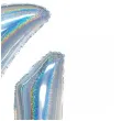 balon foliowy beauty and charm cyfra 4 srebrny holograficzny godan 30 dgt