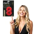 balon foliowy beauty and charm cyfra 8 czerwony godan 33 dgt