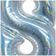 balon foliowy beauty and charm cyfra 8 srebrny holograficzny godan 30 dgt