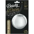 balon foliowy beauty and charm srebrna kula godan 16 orb