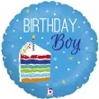 balon foliowy birthday boy niebieski betallic 18 rnd