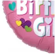 balon foliowy birthday girl rozowy amscan 18 rnd