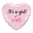 balon foliowy bobo girl its a girl dekoracja na baby shower gender reveal rozowy 18 hrt