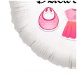 balon foliowy bodo girl dziewczynka dekoracja na baby shower gender reveal bialy 18 rnd