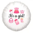 balon foliowy bodo girl its a girl dekoracja na baby shower gender reveal bialy 18 rnd