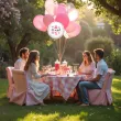 balon foliowy bodo girl its a girl dekoracja na baby shower gender reveal bialy 18 rnd