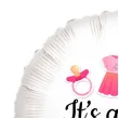 balon foliowy bodo girl its a girl dekoracja na baby shower gender reveal bialy 18 rnd