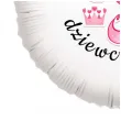 balon foliowy bodo girl kochana dziewczynka dekoracja na baby shower bialy 18 rnd