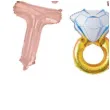 balon foliowy bride to be pierscionek rozowe zloto partypal zestaw 9 szt
