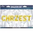 balon foliowy chrzest napis zloty partypal 15 ltr