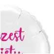 balon foliowy chrzest swiety stopki bialo rozowy 18 rnd