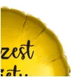 balon foliowy chrzest swiety stopki zloto czarny 18 rnd