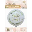 balon foliowy chrzest swiety w zlocie bialy godan 18 rnd