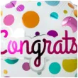 balon foliowy congrats bialy w kropki takarakosan 15 str