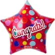 balon foliowy congrats czerwony w kropki takarakosan 15 str