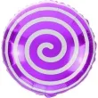 balon foliowy cukierek lizak spirala fioletowy arpex 18 rnd
