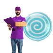 balon foliowy cukierek lizak spirala turkusowy arpex 18 rnd
