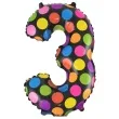 balon foliowy cyfa 3 kropki oem 16 dgt