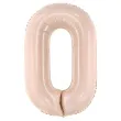 balon foliowy cyfra 0 bezowy ciemny partydeco 34 dgt
