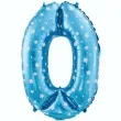 balon foliowy cyfra 0 biale gwiazdki niebieski godan 26 dgt