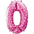 balon foliowy cyfra 0 biale serca rozowy godan 26 dgt