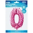 balon foliowy cyfra 0 biale serca rozowy godan 26 dgt