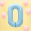balon foliowy cyfra 0 blekitny partydeco 34 dgt