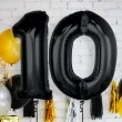 balon foliowy cyfra 0 czarny godan 36 dgt