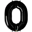 balon foliowy cyfra 0 czarny qualatex 34 dgt