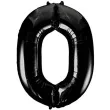 balon foliowy cyfra 0 czarny unique 34 dgt