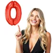 balon foliowy cyfra 0 czerwony funny fashion 40 dgt