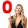 balon foliowy cyfra 0 czerwony grabo 26 dgt