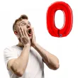 balon foliowy cyfra 0 czerwony grabo 26 dgt