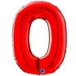 balon foliowy cyfra 0 czerwony grabo 26 dgt