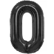 balon foliowy cyfra 0 matowa czarny godan 33 dgt