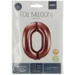 balon foliowy cyfra 0 metaliczny brazowy folat 34 dgt