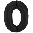 balon foliowy cyfra 0 metaliczny mat czarny folat 34 dgt