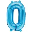 balon foliowy cyfra 0 niebieski partydeco 14 dgt