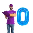balon foliowy cyfra 0 niebieski partypal 16 dgt