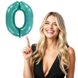 balon foliowy cyfra 0 niebieski tiffany flexmetal 34 dgt
