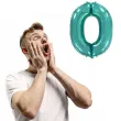 balon foliowy cyfra 0 niebieski tiffany flexmetal 34 dgt