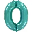 balon foliowy cyfra 0 niebieski tiffany flexmetal 34 dgt