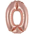 balon foliowy cyfra 0 rozowe zloto amscan 13 dgt