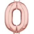 balon foliowy cyfra 0 rozowe zloto amscan 26 dgt