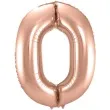 balon foliowy cyfra 0 rozowe zloto folat 34 dgt